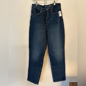 12 TALL Old Navy Curvy Extra High-Waist Button Fly Sky-Hi Straight Jeans | NWT